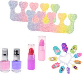 LEAN Toys Kozmetická sada Glitter Darčeková truhlica Kozmetika na nechty Make-up Morská panna