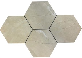 Dekor Rumina Ivory Hexagon 40,8x28,3 BA