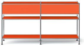 Kovová konzola »CN3 Slim Line« s 2 zásuvkami, oranžová