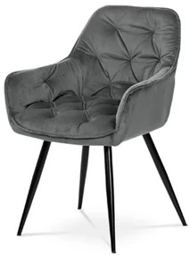 Jedálenská stolička Autronic 61x86 cm sivá látka DCH-421 GREY4