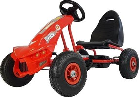 LEAN CARS Pedálová motokára A-18 s nafukovacími kolesami, červená