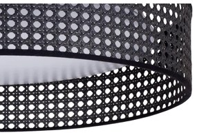 Duolla - LED Stropné svietidlo ROLLER RATTAN LED/24W/230V pr. 45 cm čierna