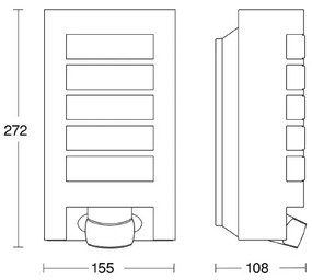 STEINEL 657819 - Vonkajšie svietidlo so senzorom L12 1xE27/60W/230V IP44