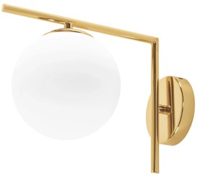 Toolight Toolight, sklenená guľatá nástenná lampa APP674-1W, zlatá, OSW-05638