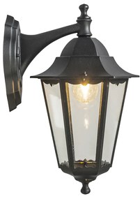 Klasická vonkajšia nástenná lampa čierna IP44 - New Orleans down