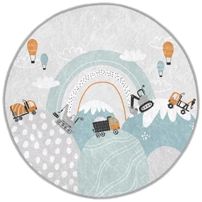 Prateľný detský koberec ø150 cm Snowy Hills – Mila Home