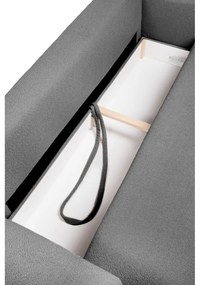 Sivá rozkladacia pohovka z textílie buklé 247 cm Quinoa – Bonami Selection
