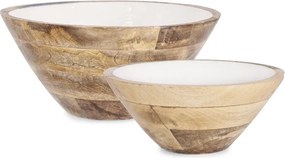 Biele drevené misy v súprave 2 ks ø 30,5 cm Knossos – Yes Everyday