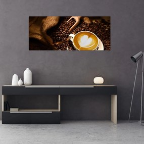 Obraz - Šálka kávy (120x50 cm)
