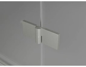 Mexen Lunar-F, skladacie ľavé sprchové dvere 140 cm, 8mm číre sklo, oceľový profil, 836S-140-050-97-00-L