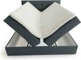 Čalúnená posteľ boxspring DIRELIS VIBE 160x200 cm tmavosivá Matrac: Bonell pružinová matrac