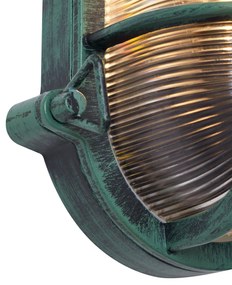 Vonkajšie nástenné svietidlo zelené oválne IP44 - Noutica