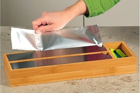 Kesper Rezačka a zásobník na fóliu a alobal, bambusový, 3 priehradky