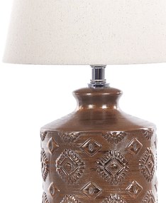 Keramická stolná lampa medená ROSANNA Beliani