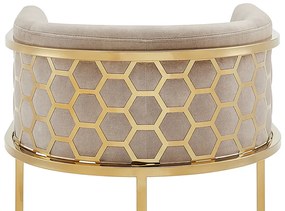 Barová stolička ELEGANCE béžový zamat