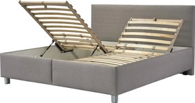Sconto Posteľ s polohovacími roštami REFLEX sivohnedá, 180x200 cm