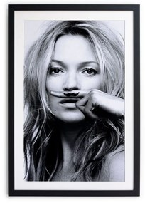 Čierno-biely plagát Little Nice Things Kate Moss, 40 x 30 cm