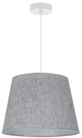 Závesné svietidlo Len, 1x šedé textilné tienidlo, (fi 38 cm), w