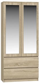Skriňa SS-90 zrkadlo dub sonoma