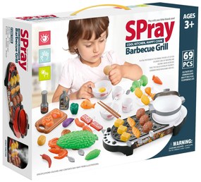 MULTISTORE Detský grilovací set 69 dielov so svetlom a zvukom