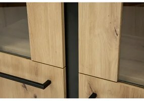 Nízka vitrína SOFIA, industriálny štýl