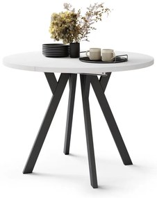 Rozkladací jedálenský stôl ARTUR biely/čierny
