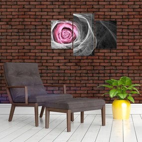 Obraz - Abstraktné ruže, fuchsiová (90x60 cm)