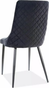 SI Piano B Sametová stolička čierna