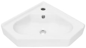 Rohové umývadlo SAT B-Way 55x38,5 cm otvor pre batériu uprostred SATBW5538