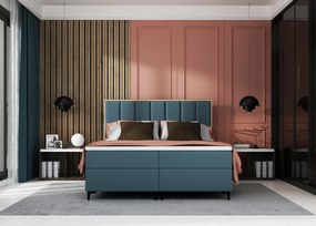 IVETTE MANŽELSKÁ POSTEĽ 140X200 DUBOVÝ RÁM + 2 x MATRAC + TOPPER