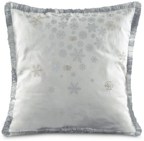 VIANOČNÁ DEKORAČNÁ OBLIEČKA NA VANKÚŠ HOLLY 45X45 CM BIELA