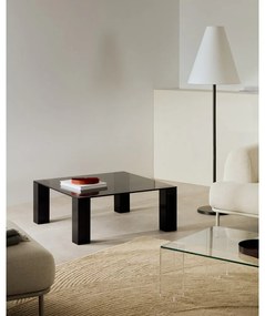 Tmavosivý sklenený konferenčný stolík 85x85 cm Adularia – Kave Home