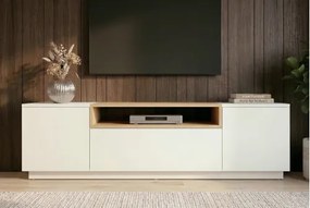 TV-skrinka 47810 Loft 160cm Biela/Prírodná Dub Dyha - Komfort-nábytok