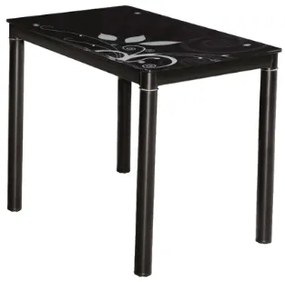 Jedálenský stôl 80 cm Damion (čierna + čierna) (pre 4 osoby). Vlastná spoľahlivá doprava až k Vám domov. 1050082