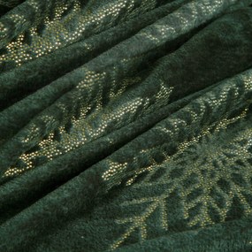 EUROFIRANY VIANOČNÁ FLANELOVÁ DEKA SNOW GOLD 150X200 CM VZOROVANÁ