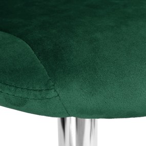 JAKS Barová stolička cydro chróm velvet zelená