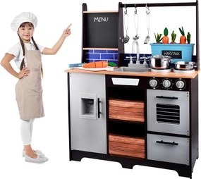 JOKOMISIADA Loft Drevená detská kuchynka s chladničkou ZA4129