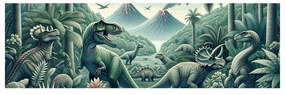Obraz divoký svet dinosaurov