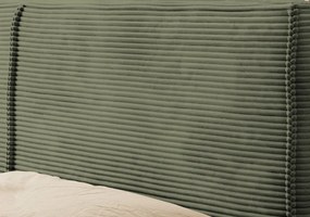 Posteľ Inez 180x200 cm, olivovo zelená štruktúrovaná látka