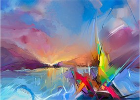 Obraz - Západ slnka (70x50 cm)