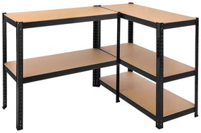 Regál 150x75x30 cm čierny