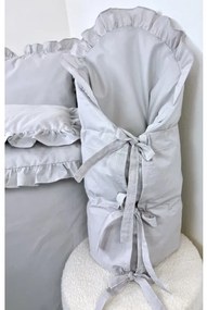 INTERMEDIC SK Obliečka na zavinovačku sivá s volánikom 73x73 cm – jemná bavlna, elegantný vzhľad