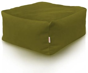 Podnožka štvorcová plyš - Zelená