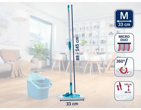 Leifheit Mop PowerClean M micro duo s teleskopickou tyčou 55512