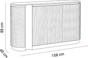 KOMODA CASTELLO ECRU + MRAMOR 158 cm