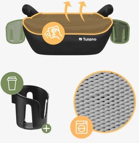 Detský podsedák do auta Cabby 20 čierny