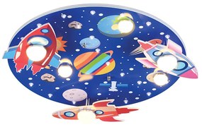 ACA DECOR LED detské stropné svietidlo KOSMOS 18W/230V/3000K/1440Lm/180°/IP20, kruhové, multicolor