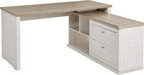 XXXLutz ROHOVÝ PÍSACÍ STÔL, sivá, biela, 160/145,3/76 cm Hom`in - Kancelárske stoly - 000003000155