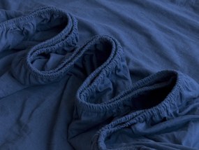 XPOSE® Jersey plachta Exclusive - tmavo modrá 90x200 cm