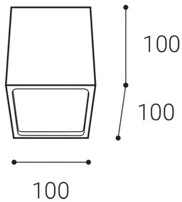 LED2 Vonkajšie stropné LED osvetlenie CUBE, 12W, teplá biela, štvorcové, biele, IP54